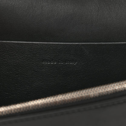 Celine Smooth Lambskin Frame Evening Chain Clutch Black White 7 of 10