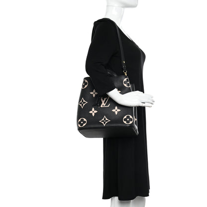 Louis Vuitton LOUIS VUITTON Empreinte Monogram Giant Neonoe MM Black Beige 2 of 11