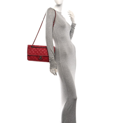 Chanel Caviar Quilted Medium French Riviera Flap Red 2 of 10