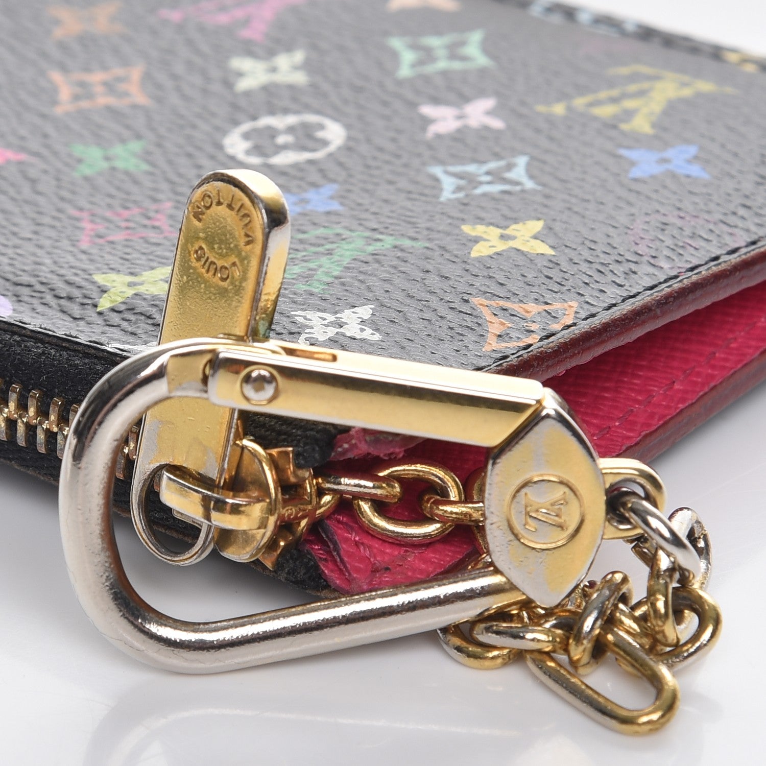Louis Vuitton Monogram Multicolor Key Pouch Black Grenade 10 of 12
