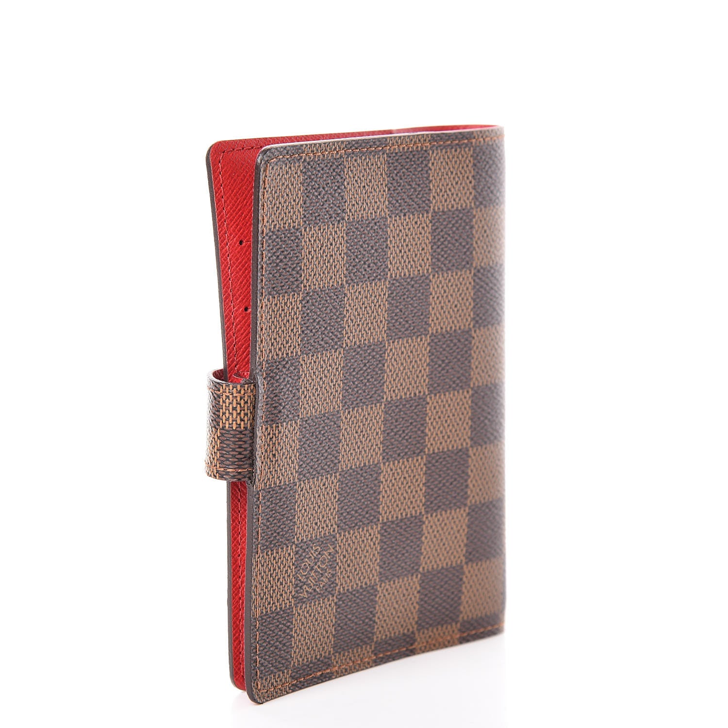 Louis Vuitton Damier Ebene Koala Small Ring Agenda Cover Red 3 of 11