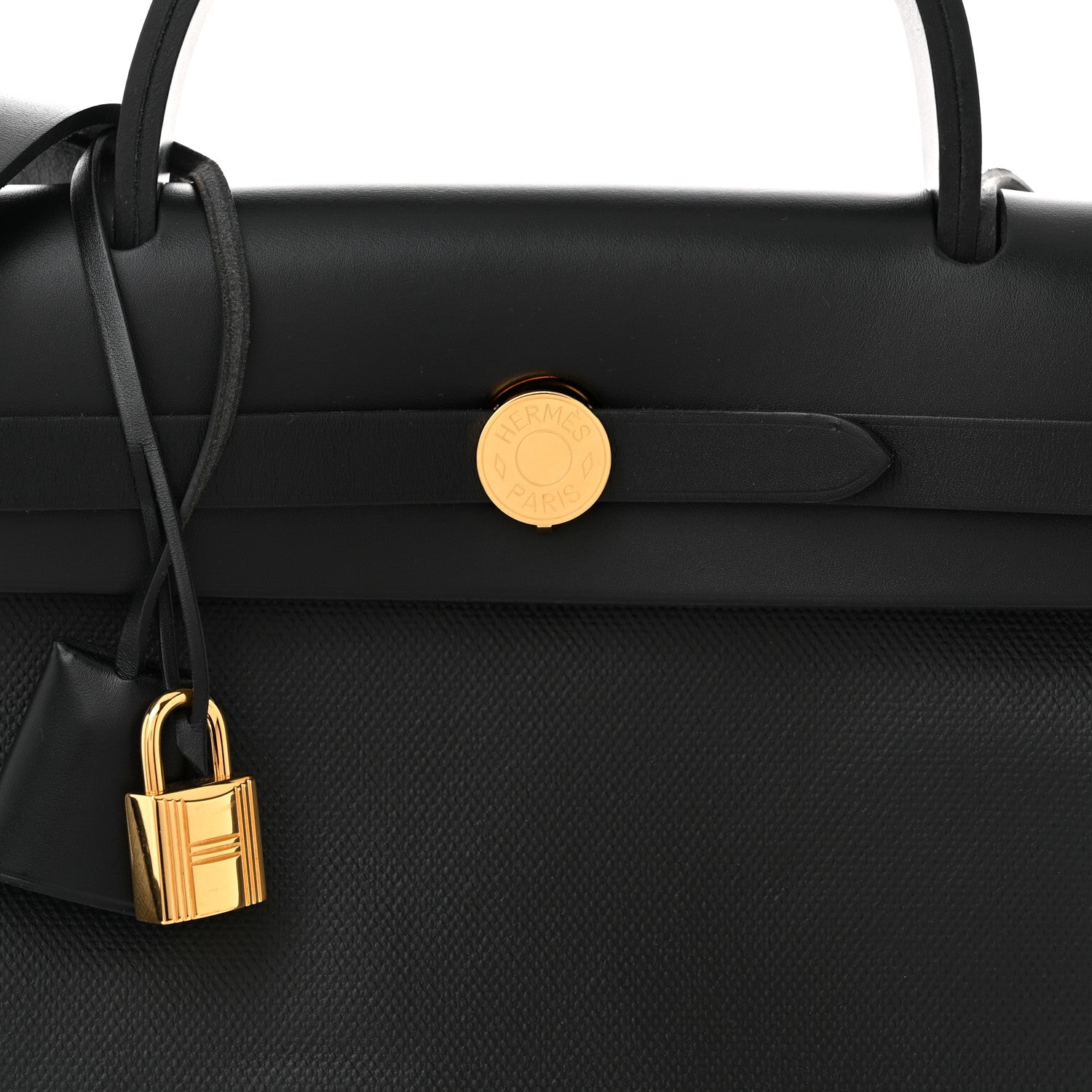 Hermes Toile H Berline Vache Hunter Herbag Zip PM 31 Black Ecru 9 of 11