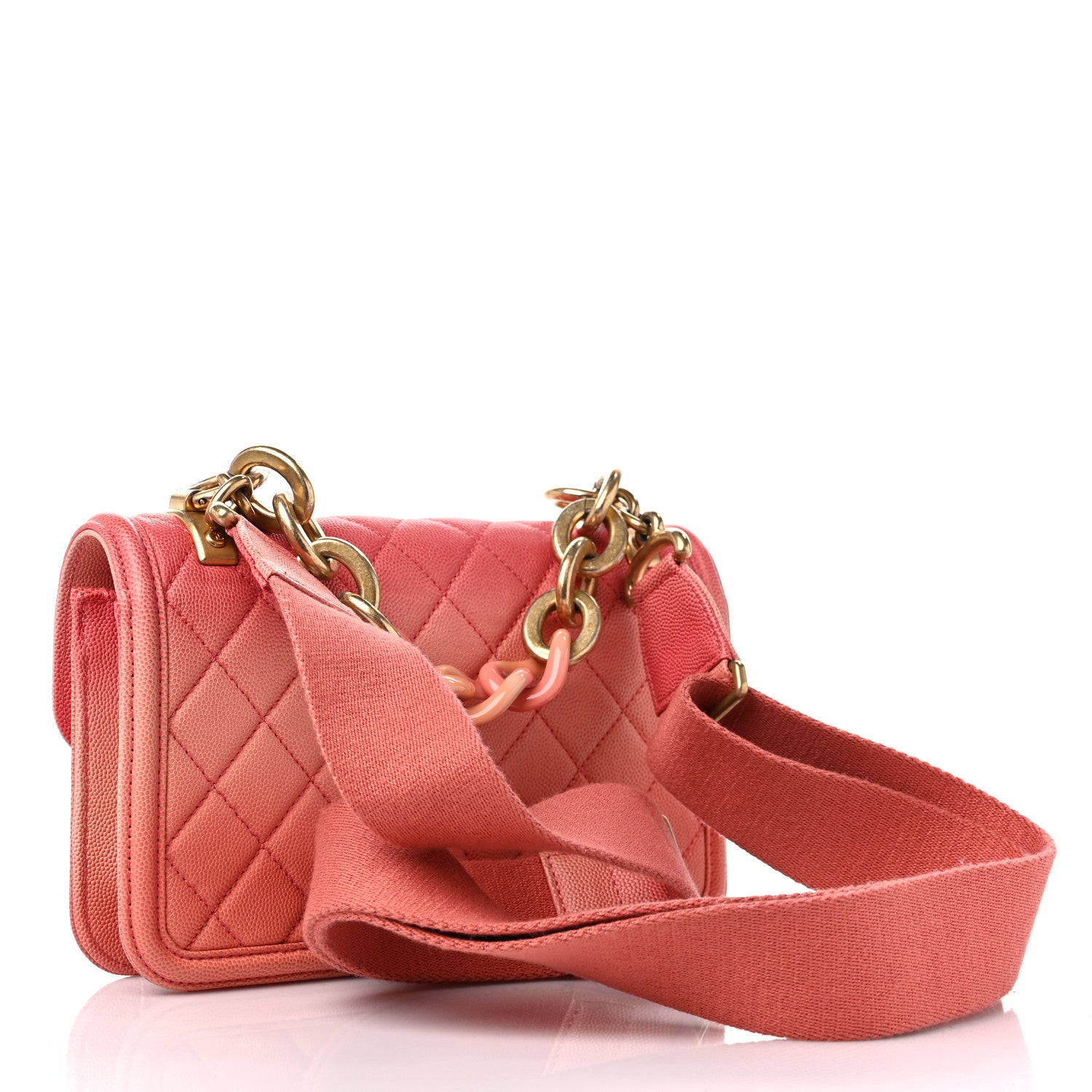Chanel Caviar Quilted Small Sunset On The Sea Flap Coral 3 of 9
