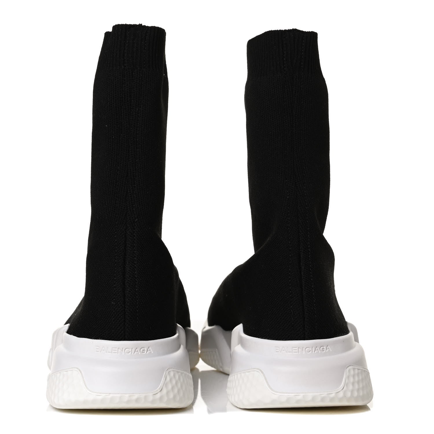 Balenciaga Neoprene Knit Womens Speed Sock Sneakers 39 Black White 6 of 10