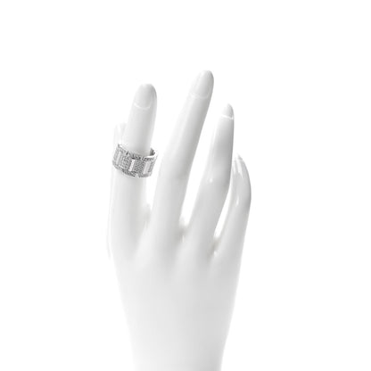 Cartier 18K White Gold Diamond Tank Francaise Ring 52 6 2 of 4