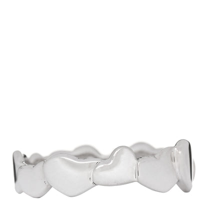 Tiffany Sterling Silver Paloma Picasso Modern Hearts Band Ring 54 7 3 of 4