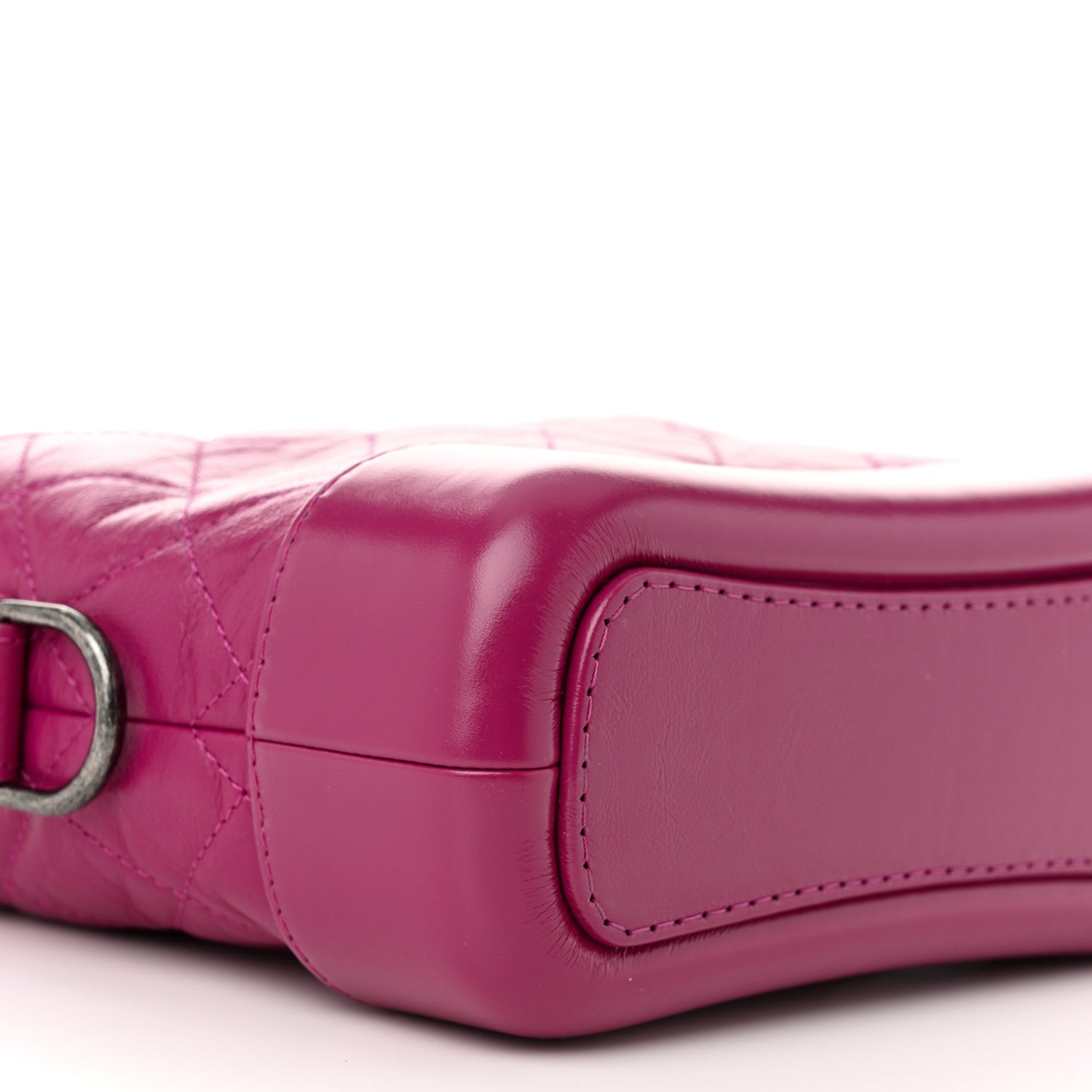 Chanel Aged Calfskin Quilted Small Gabrielle Hobo Fuchsia 9 of 10