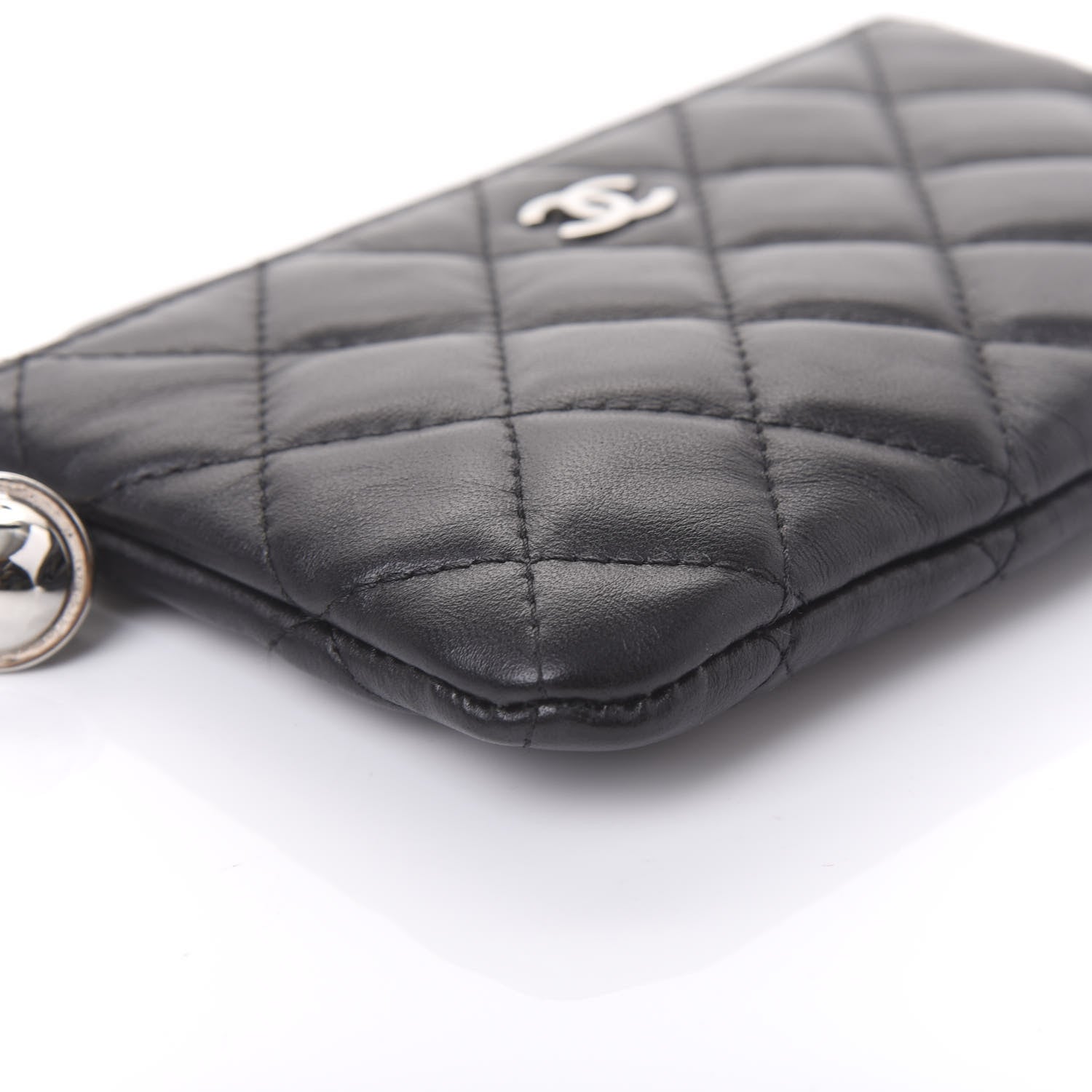 Chanel Lambskin Quilted Small Cosmo Cosmetic Case Black 6 of 10