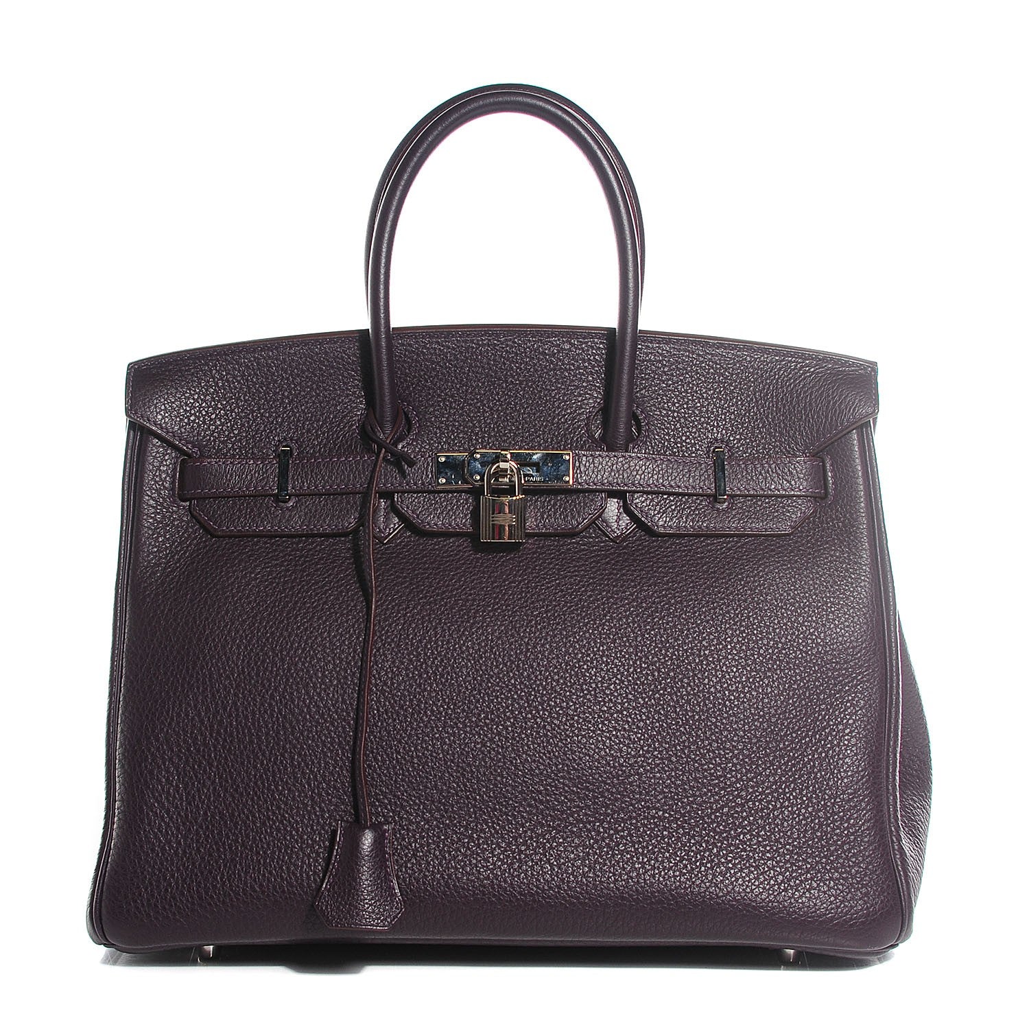 Hermes Taurillon Clemence Birkin 35 Raisin 1 of 58