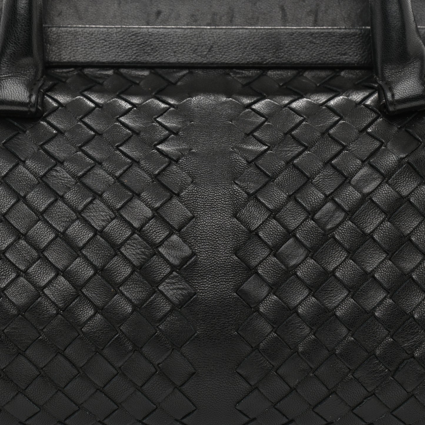 Nappa Intrecciato Frame Shoulder Bag Black