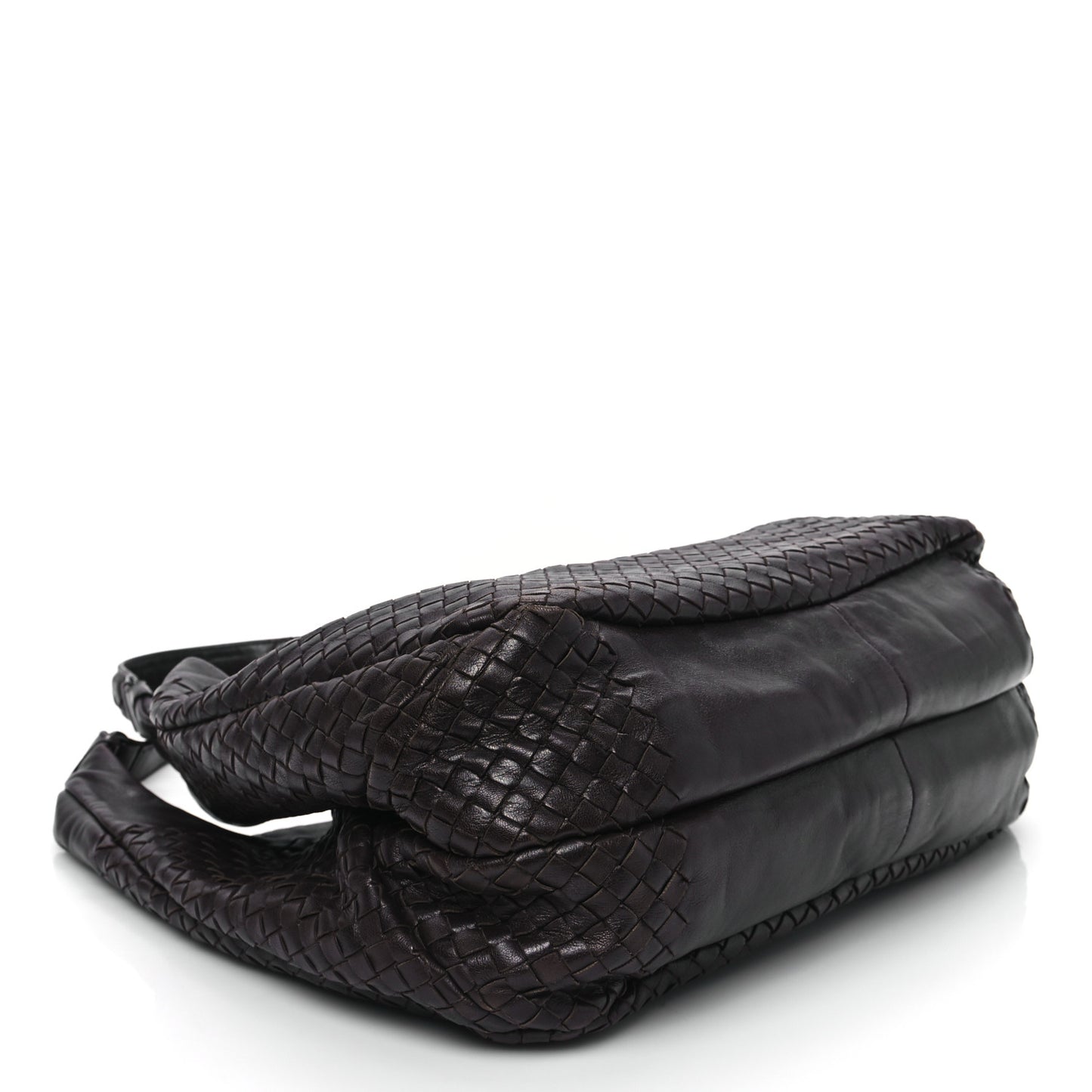 Nappa Intrecciato Large Campana Hobo Ebano