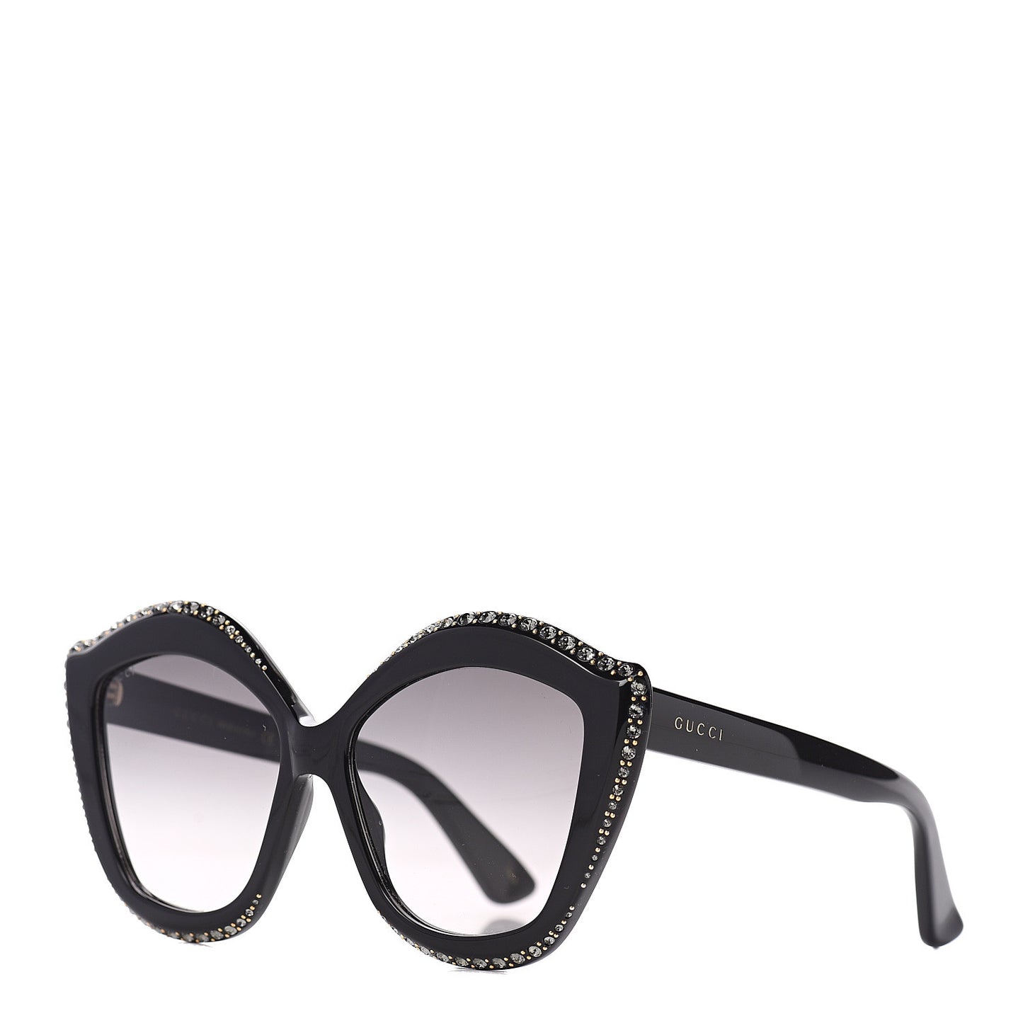 Crystal Cat Eye GG0118S Sunglasses Black