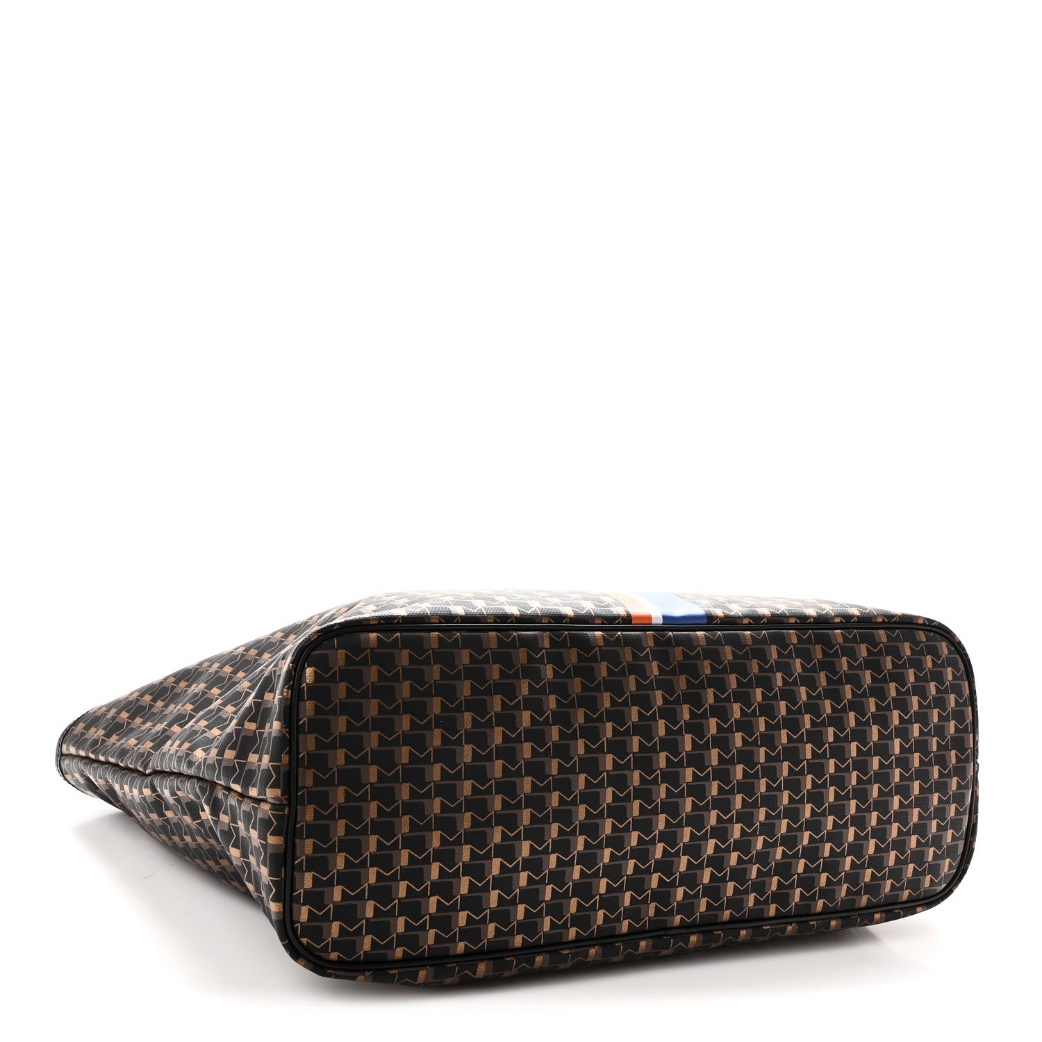 Moynat Grained Calfskin Canvas 1920 Oh! Tote Ruban GM Carbon Bronze 5 of 10
