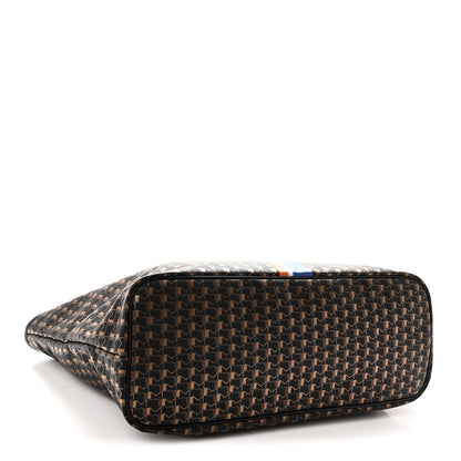 Moynat Grained Calfskin Canvas 1920 Oh! Tote Ruban GM Carbon Bronze 5 of 10