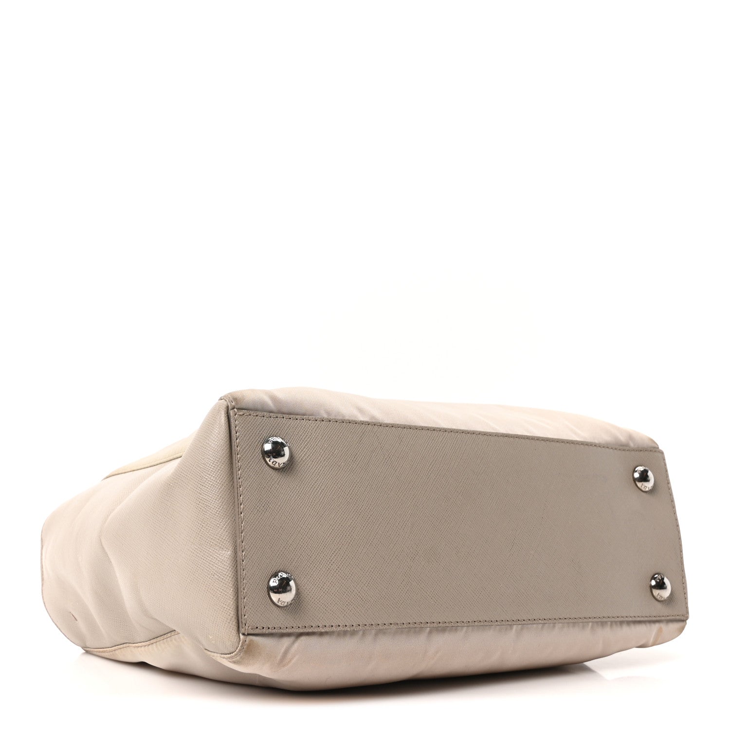 Prada Nylon Saffiano Bi-Color Tote Grey 4 of 10