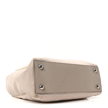 Prada Nylon Saffiano Bi-Color Tote Grey 4 of 10