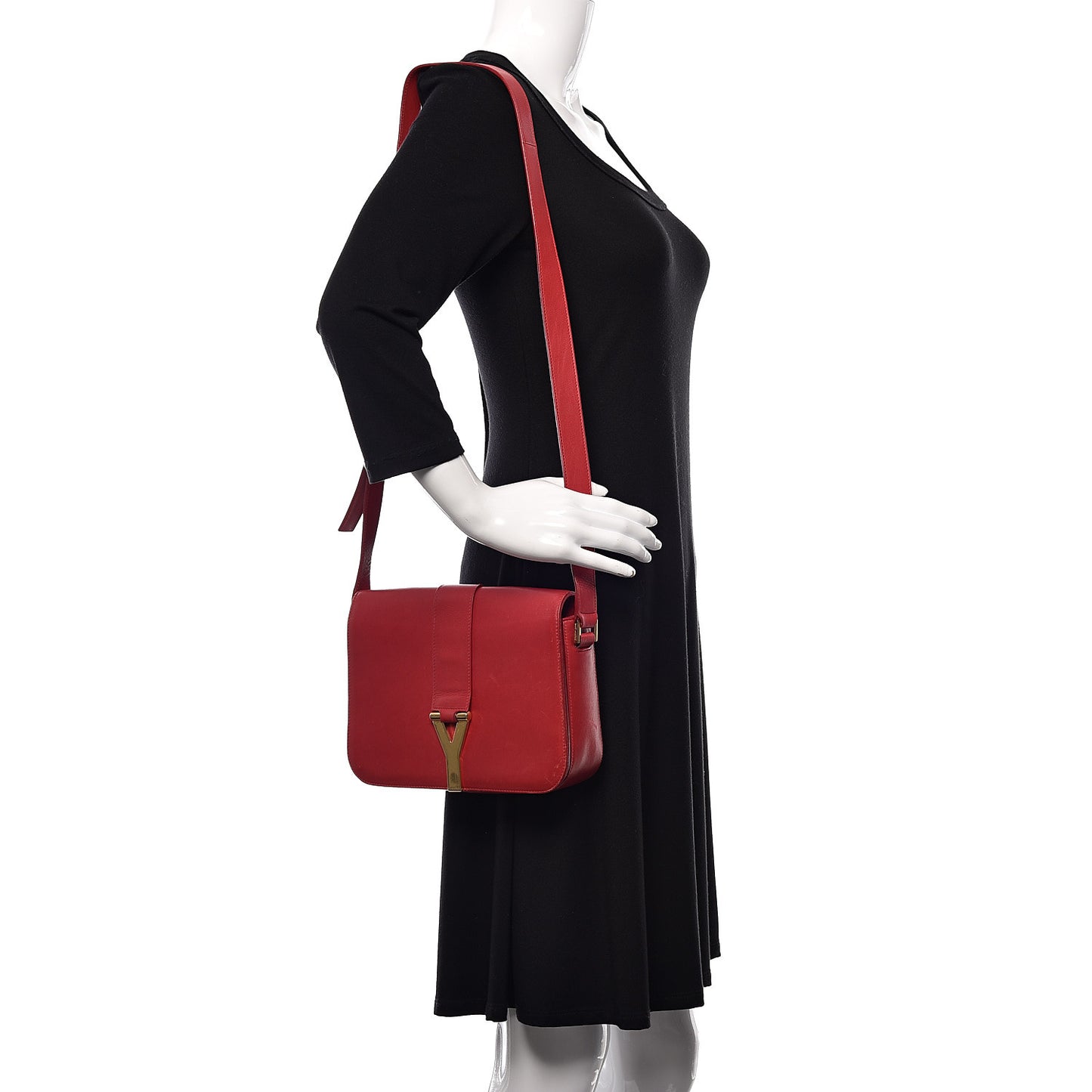 Calfskin Classic Y Satchel Red