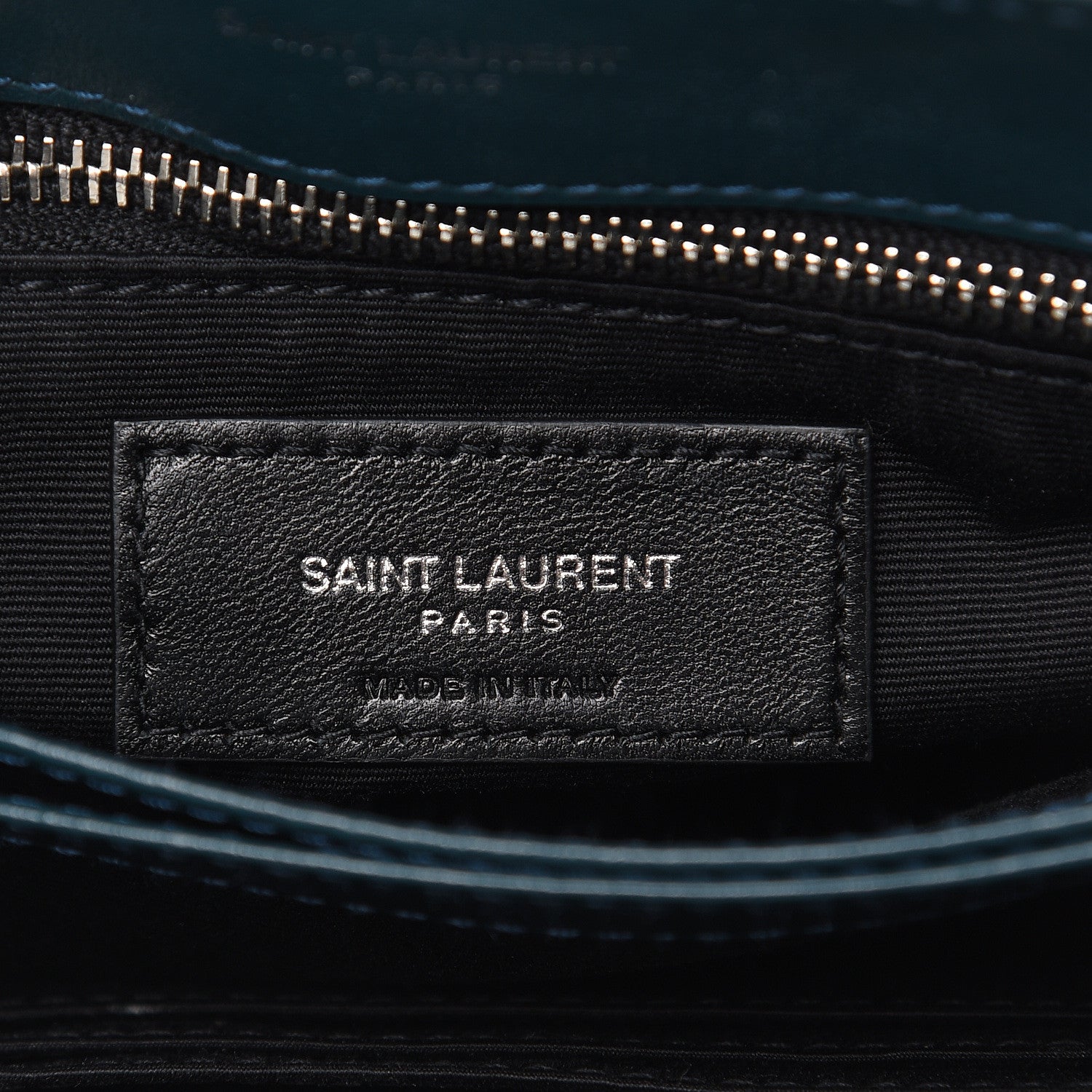 Saint Laurent Calfskin Y Quilted Monogram Toy Loulou Satchel Dark Turquoise 6 of 9