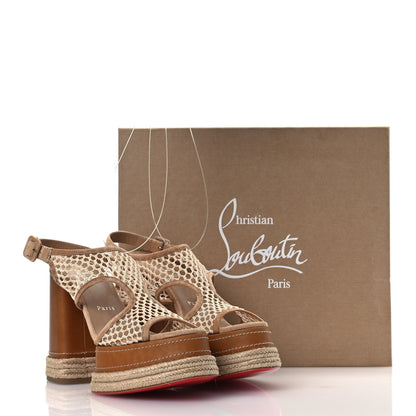 Christian Louboutin Waxed Calfskin Mesh Almeja 130 Espadrilles Pumps 40 Lionne Terra 12 of 12