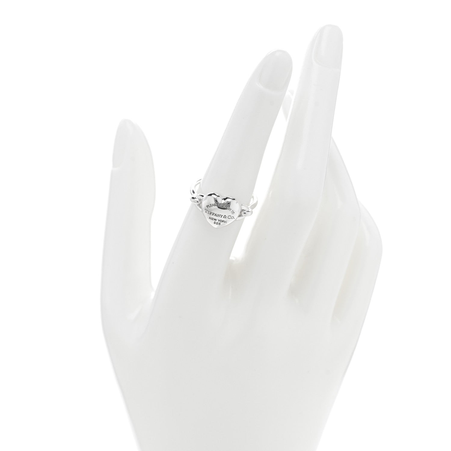 Tiffany Sterling Silver Return to Tiffany Full Heart Ring 53 6.25 2 of 4