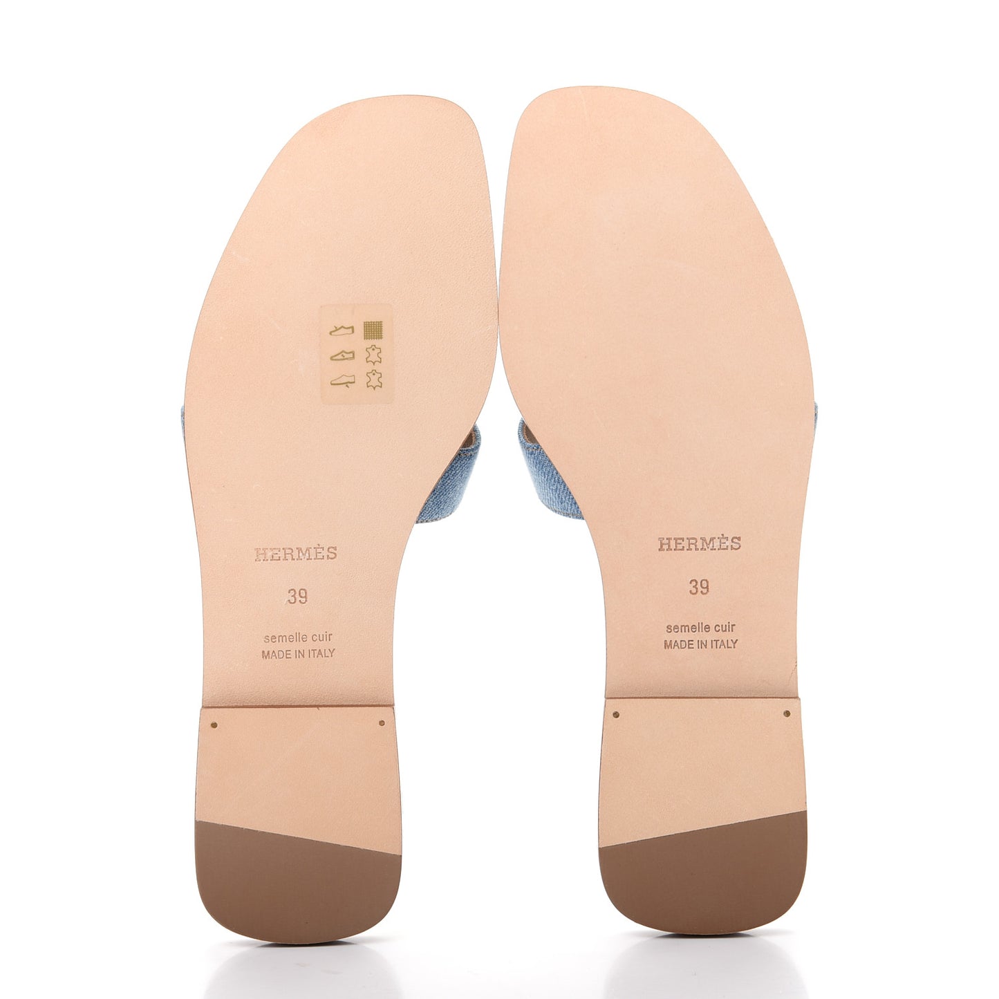 Denim Canvas Oran Sandals 39 Bleu Clair