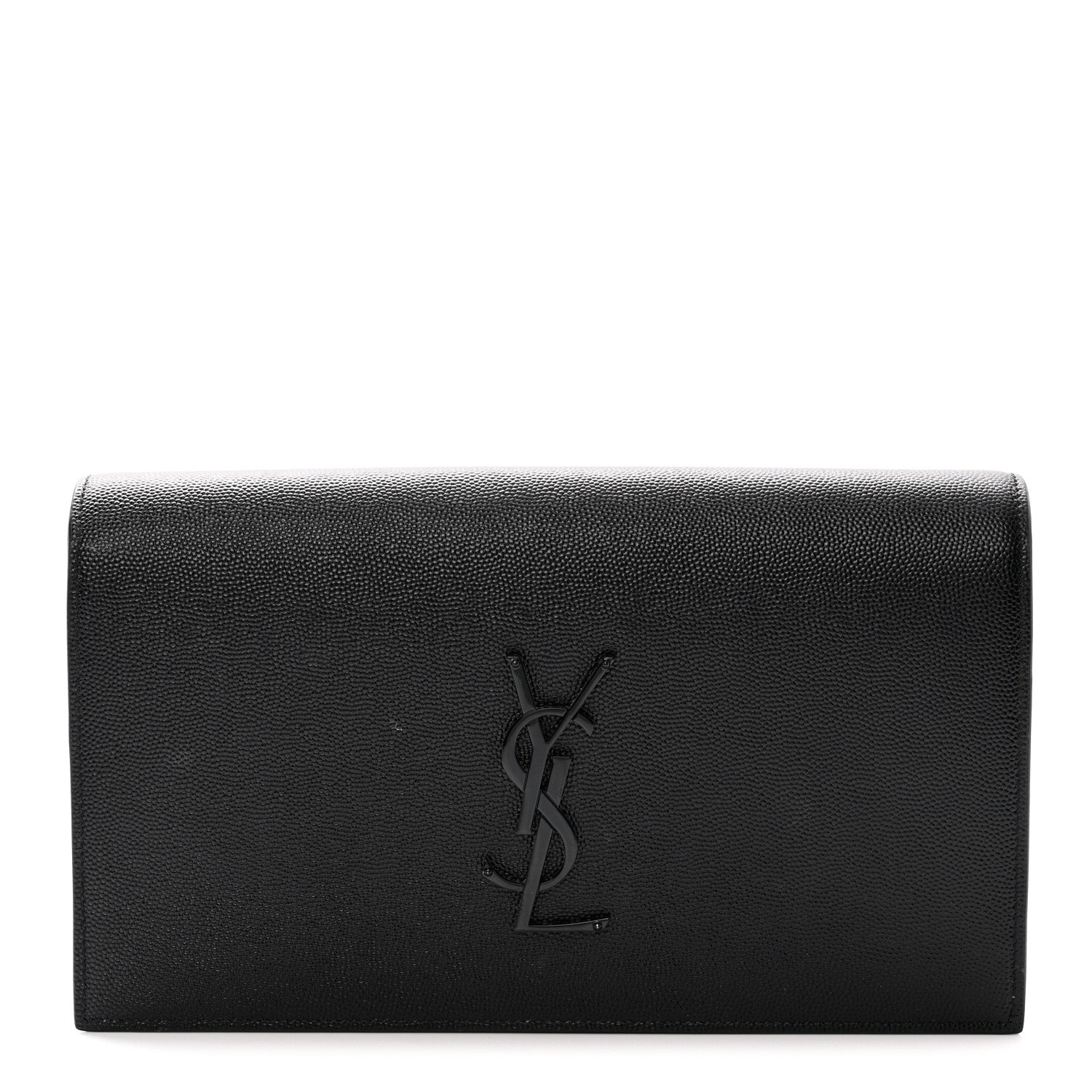 Saint Laurent Grain De Poudre Classic Monogram Kate Clutch Black 1 of 11