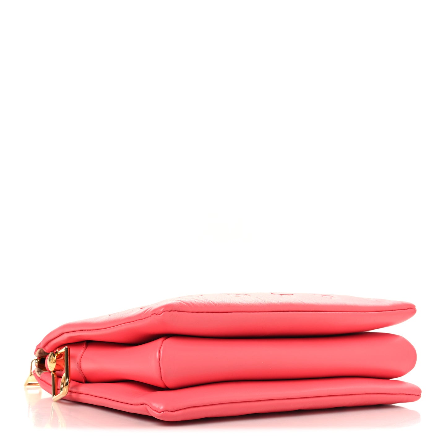 Lambskin Embossed Monogram Coussin PM Coral