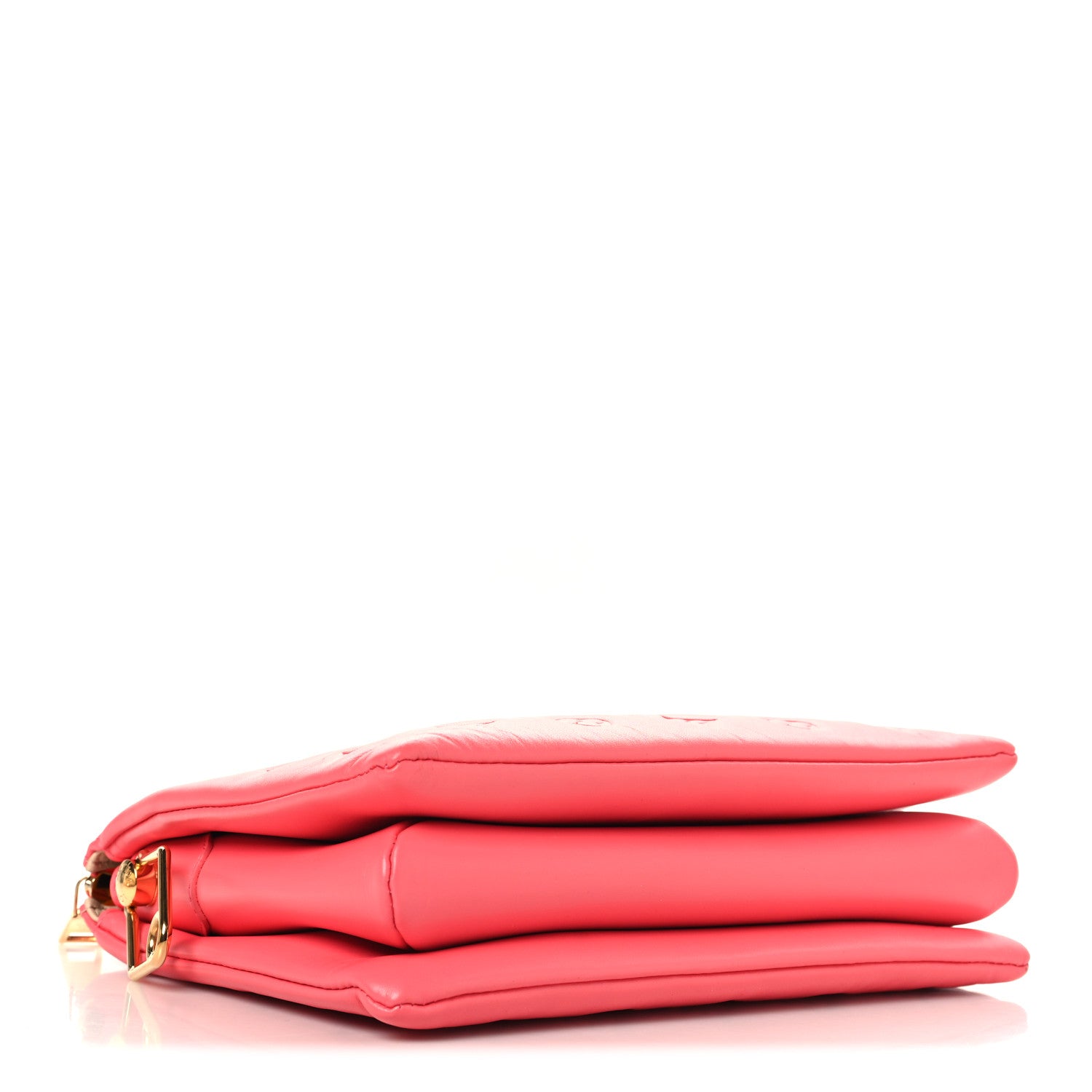 Louis Vuitton Lambskin Embossed Monogram Coussin PM Coral 4 of 13