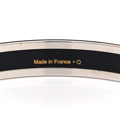 Hermes Enamel Printed Colliers de Chiens Narrow Bracelet 70 Sables 10 of 10