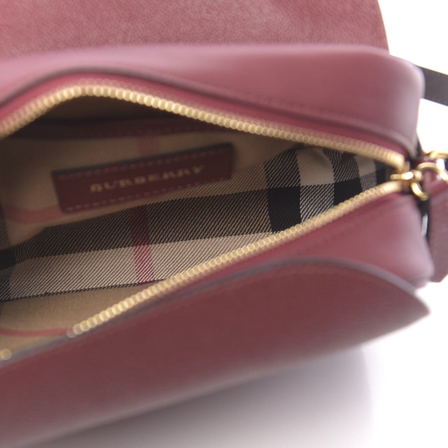 Soft Grain Calfskin Small Buckle Zip Bag Red