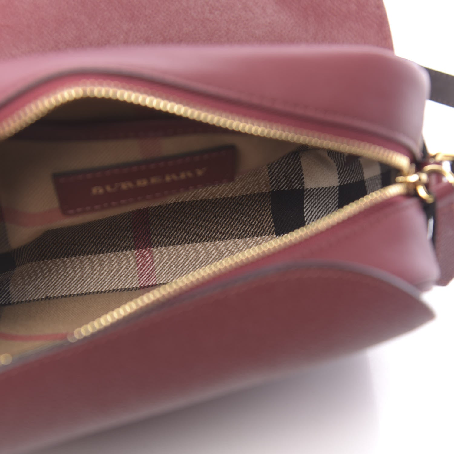 Burberry Soft Grain Calfskin Small Buckle Zip Bag Red 5 of 12