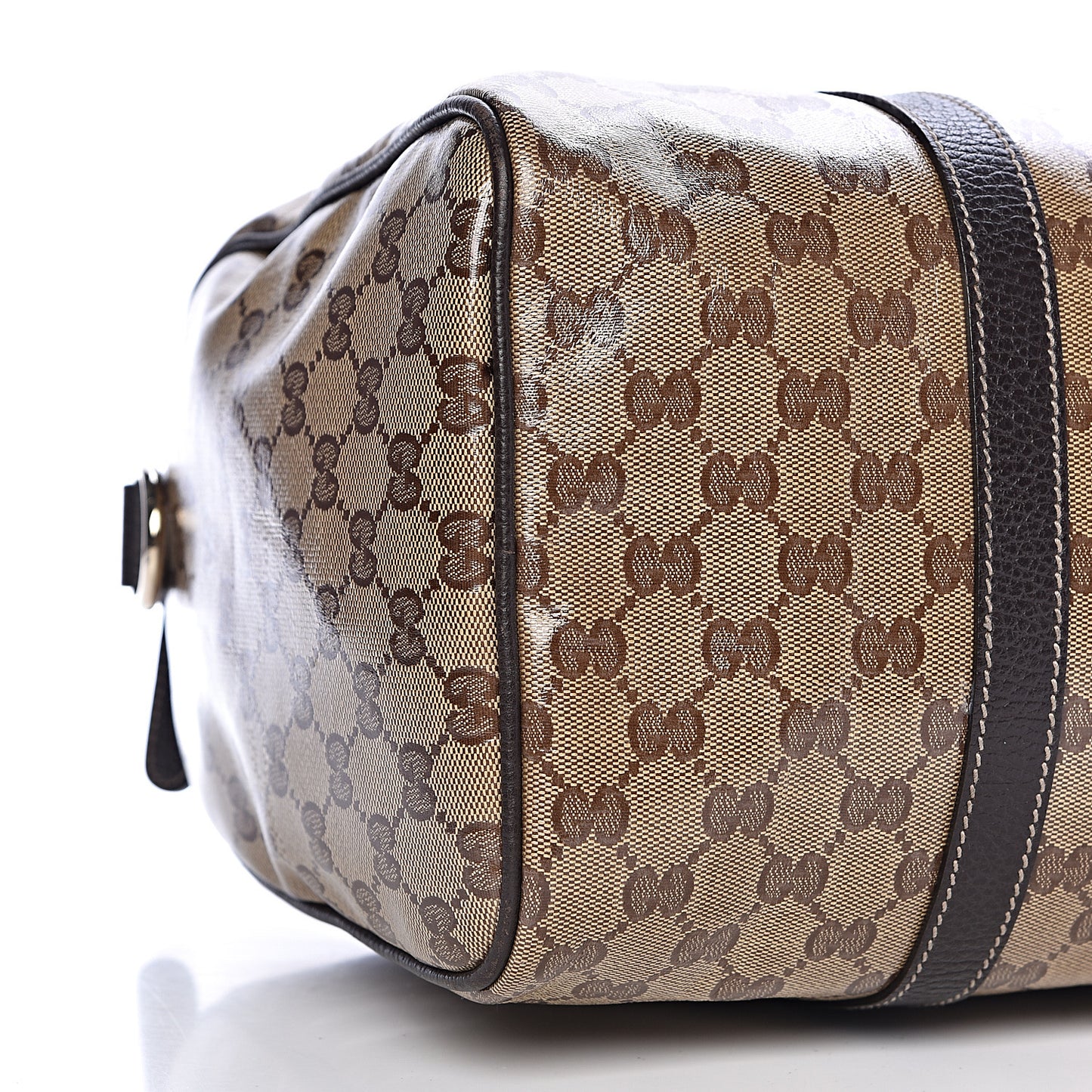 Crystal Monogram Medium Joy Boston Dark Brown