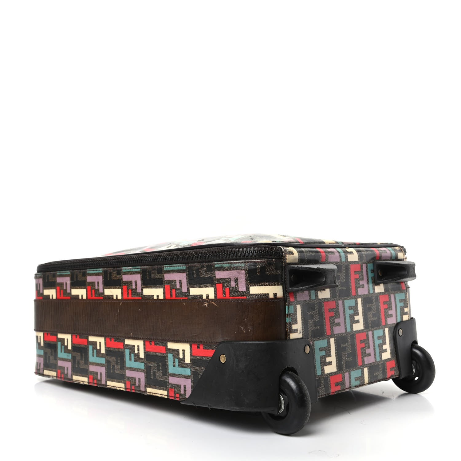 Fendi Zucca Spalmati FF Multicolor Carry On Luggage Black Multicolor 3 of 12