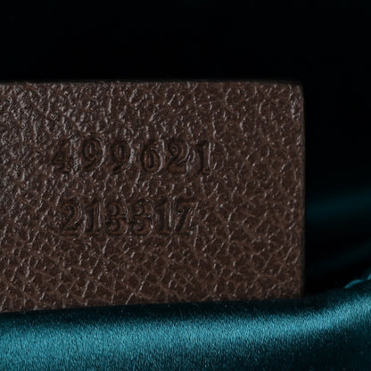 Gucci GG Supreme Monogram Textured Dollar Calfskin Web Small Ophidia Dome Shoulder Bag Beige Ebony New Acero 7 of 12