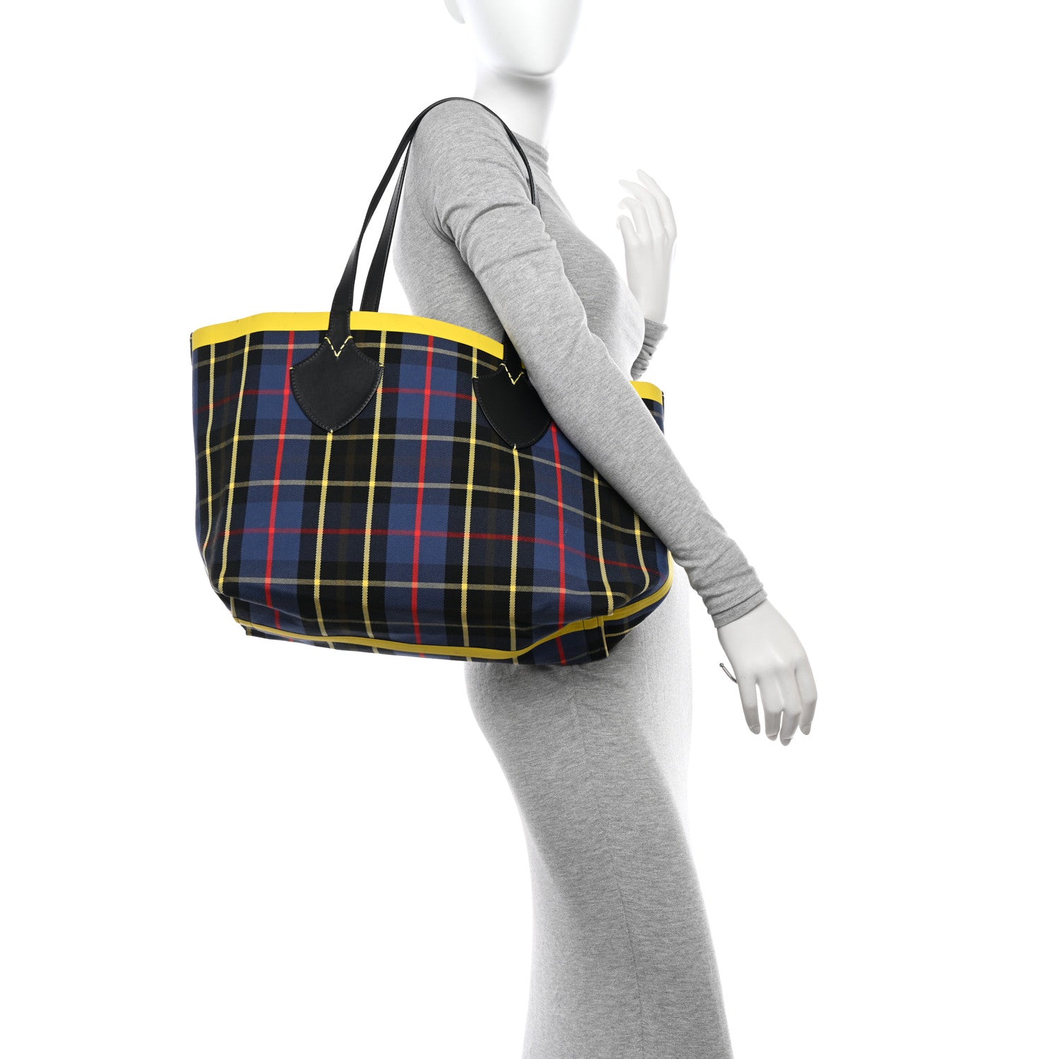 Burberry Vintage Check Medium The Giant Reversible Tote Racing Green Cobalt Blue 2 of 10