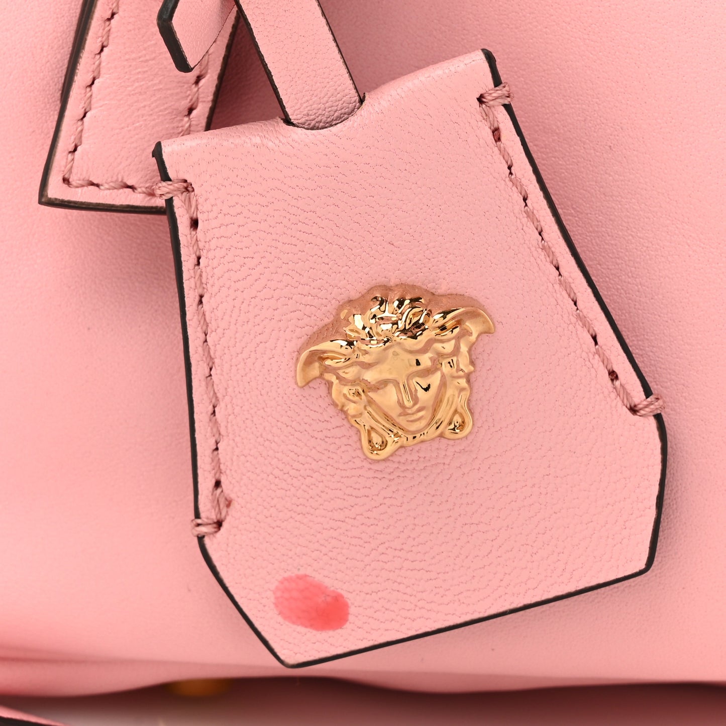 Lambskin Tag Bowling Bag Light Pink