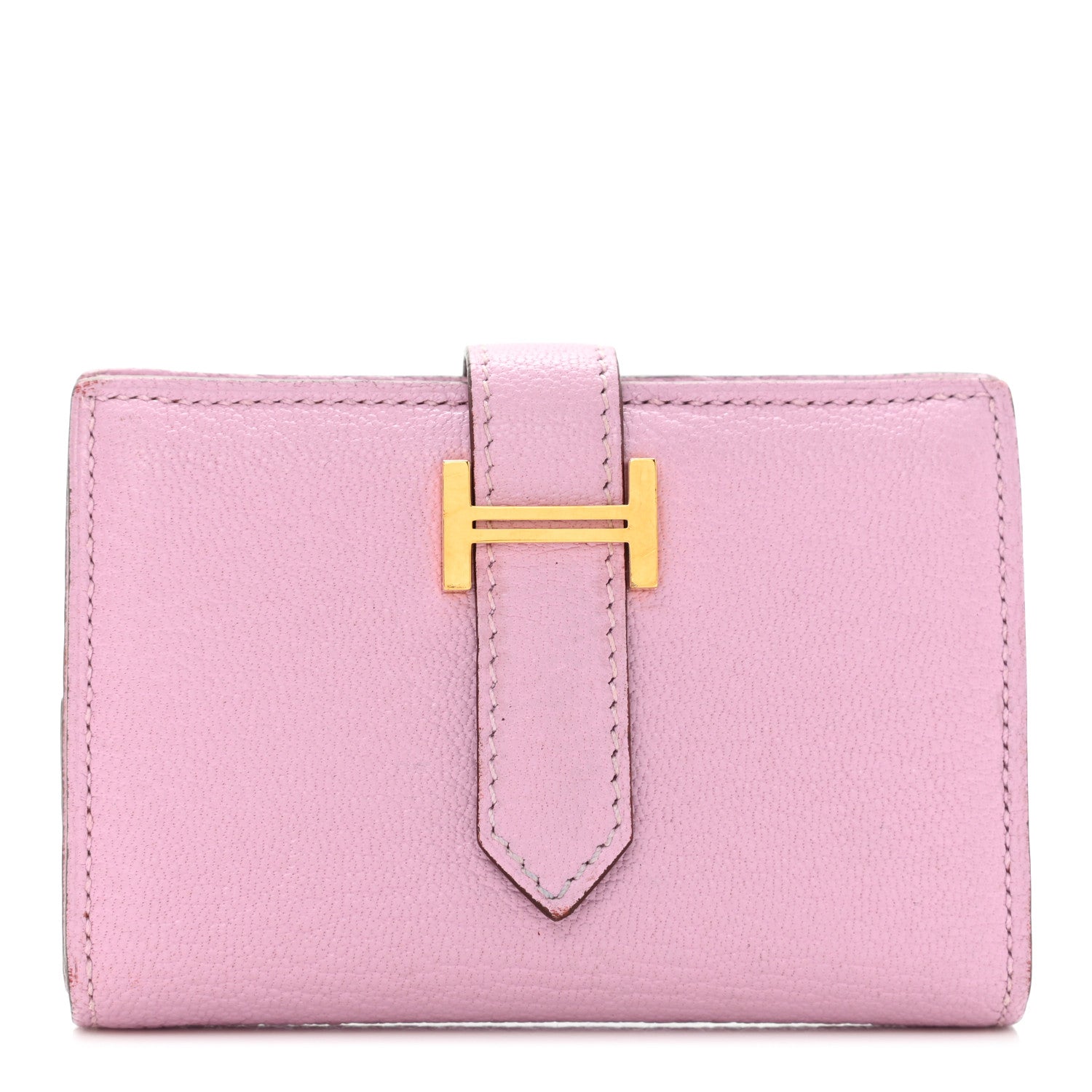 Hermes Chevre Mysore Bearn Mini Wallet Mauve Sylvestre 1 of 10