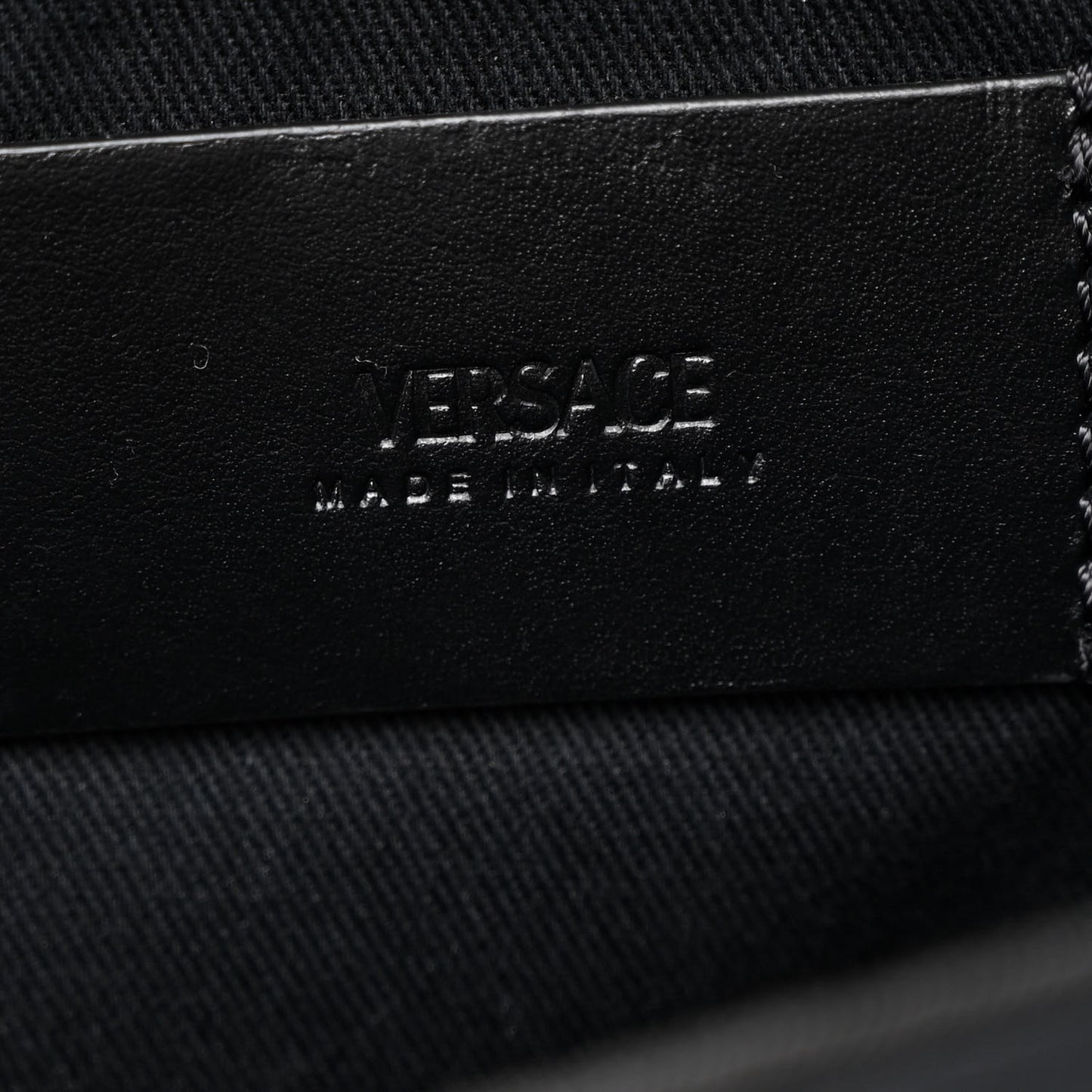 Coated Canvas Calfskin La Greca Signature Backpack Black Grey