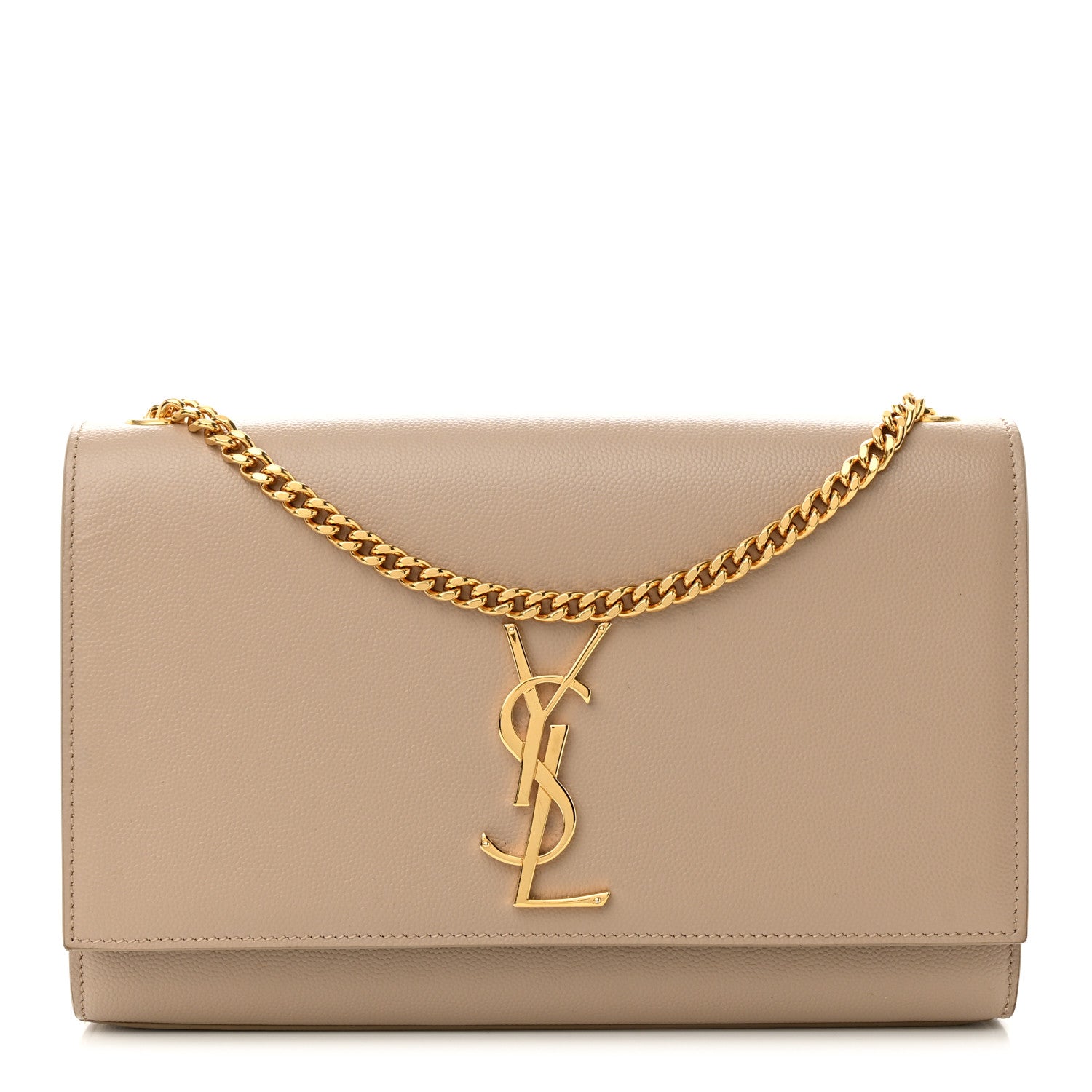 Saint Laurent Grain De Poudre Medium Monogram Kate Satchel Nude Powder 1 of 13
