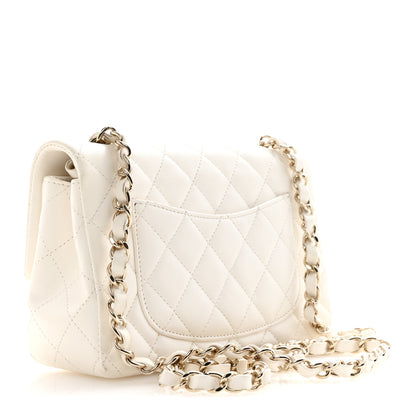 Chanel Lambskin Quilted Mini Rectangular Flap White 3 of 13