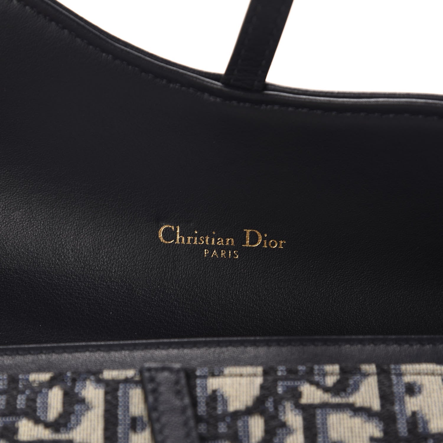 Christian Dior Oblique Saddle Chain Long Wallet Blue 9 of 12