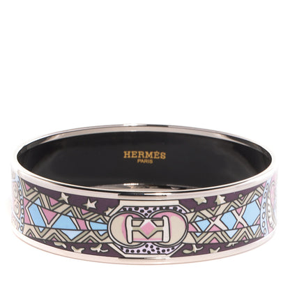 Hermes Enamel Printed Wide Bracelet 70 1 of 6
