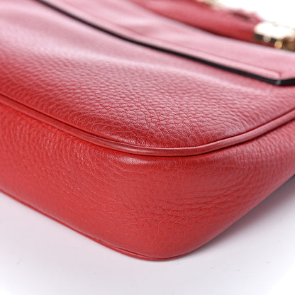 Gucci Pebbled Calfskin Medium Soho Flap Crossbody Tabasco Red 22 of 24