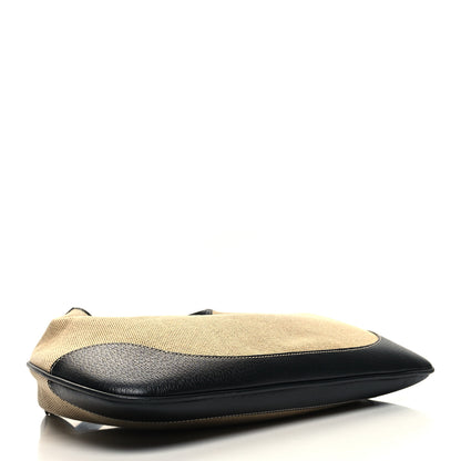 Gucci Canvas Textured Dollar Calfskin Medium Aphrodite Shoulder Bag Beige Black 4 of 11