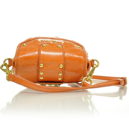 Miu Miu Leather Matelasse Lux Coffer Sling Papaya 7 of 9