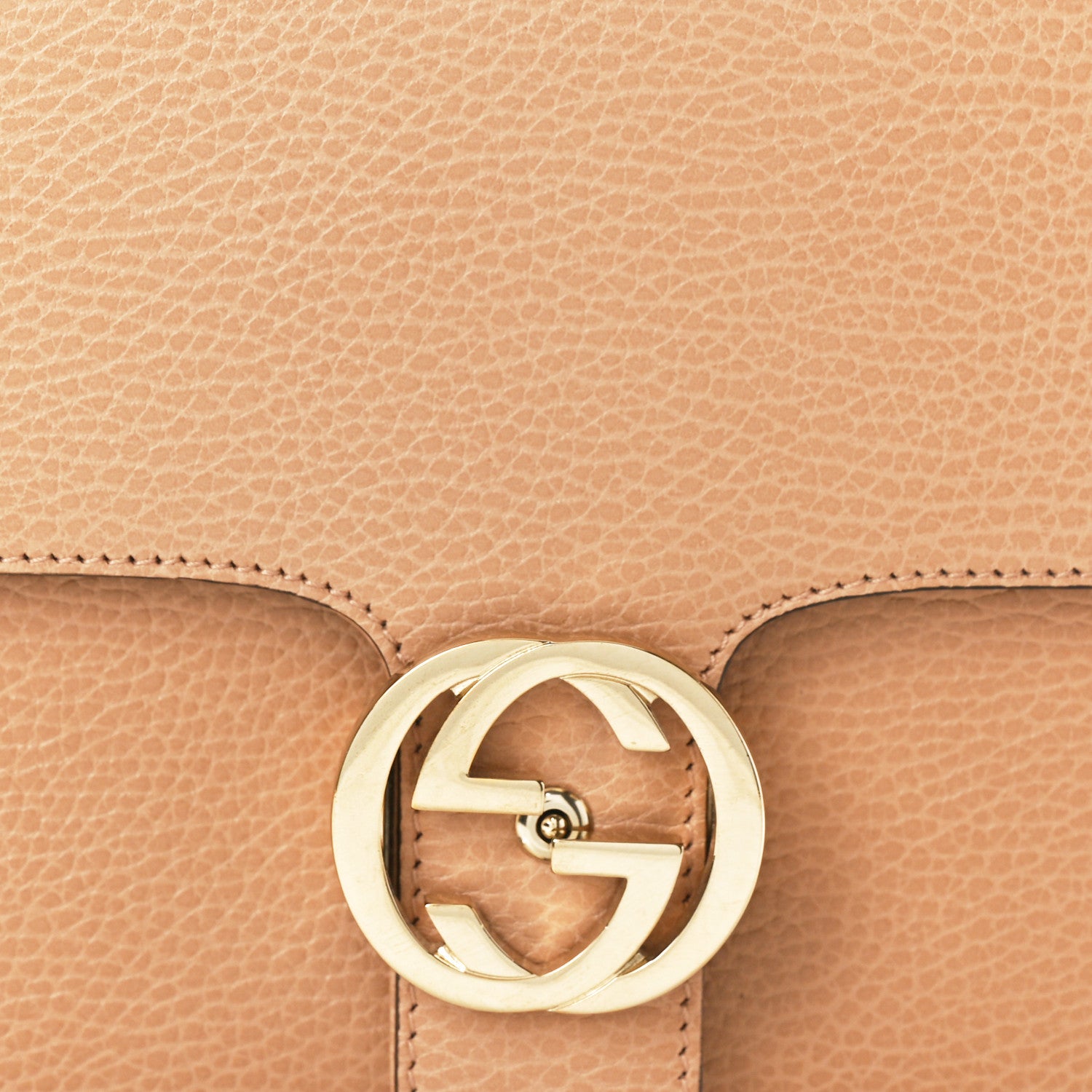 Gucci Dollar Calfskin Interlocking G Top Handle Shoulder Bag Camelia 8 of 10