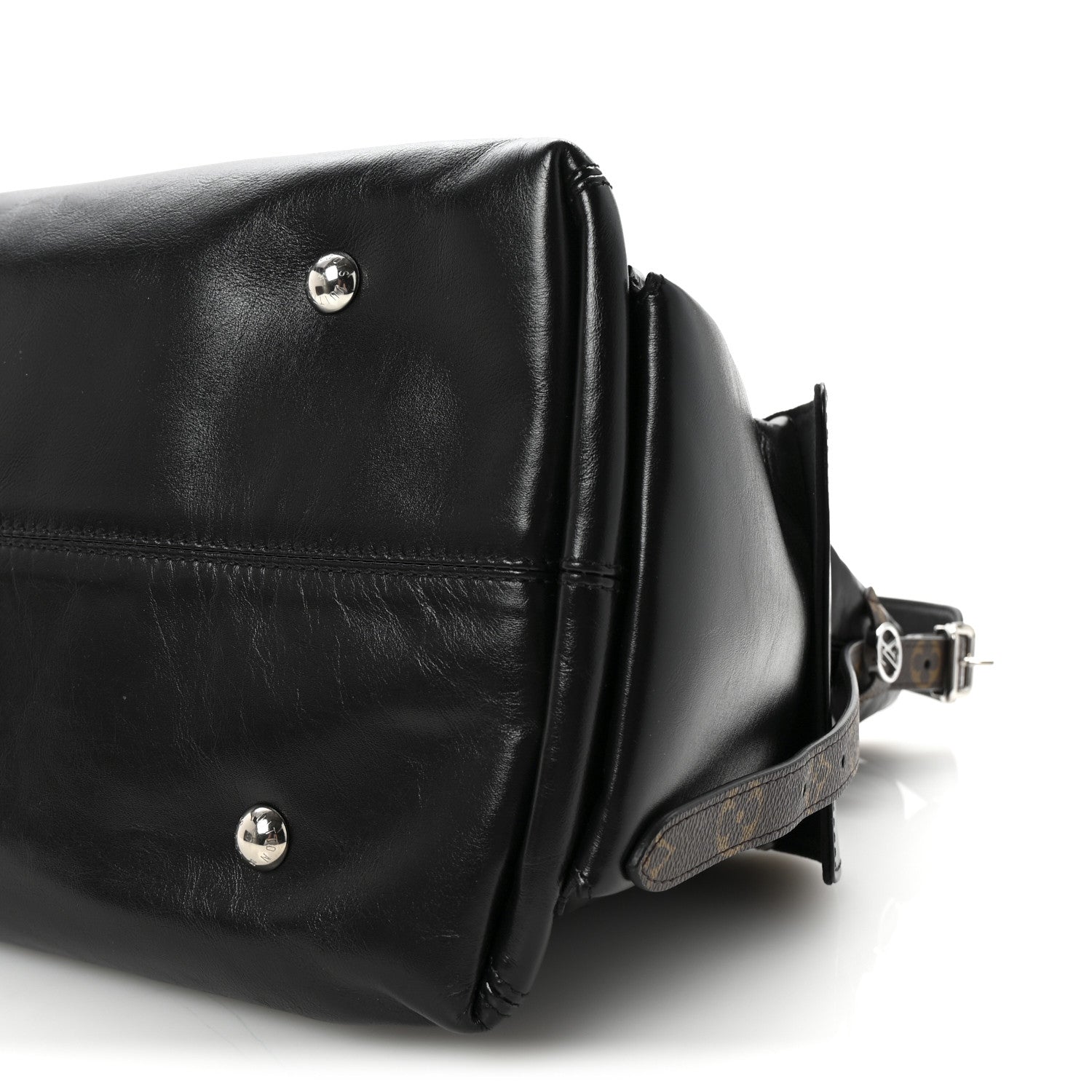 Louis Vuitton Lambskin CarryAll Travel Bag Black 10 of 11