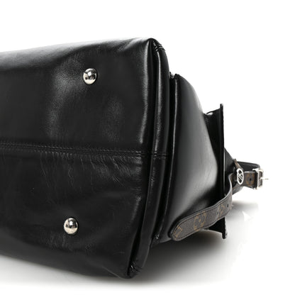 Louis Vuitton Lambskin CarryAll Travel Bag Black 10 of 11