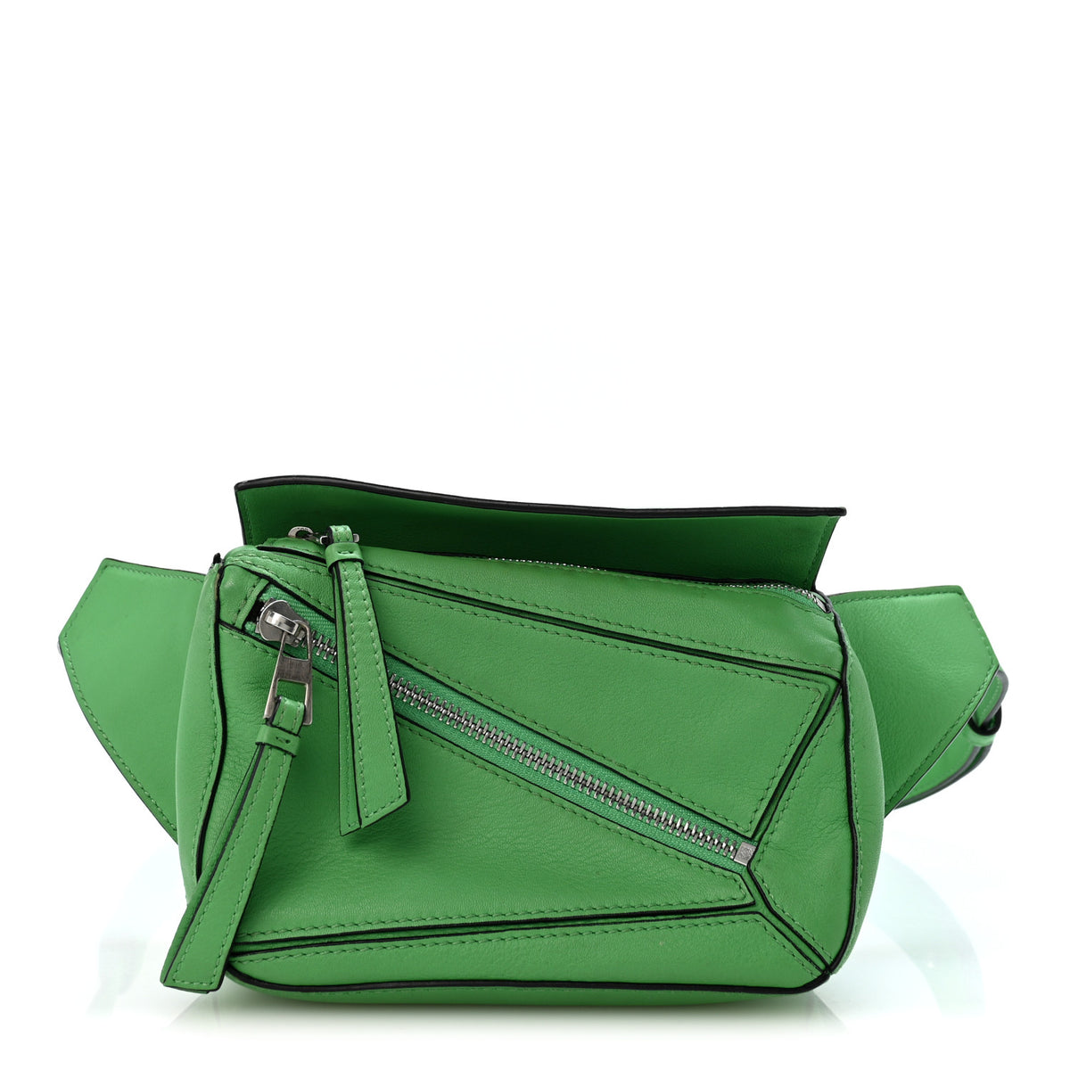 Calfskin Mini Puzzle Bumbag Clover Green