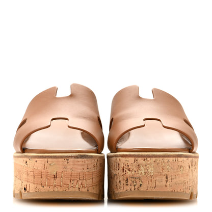 Hermes Calfskin Cork Eze 30 Sandals 39 Naturel 3 of 10